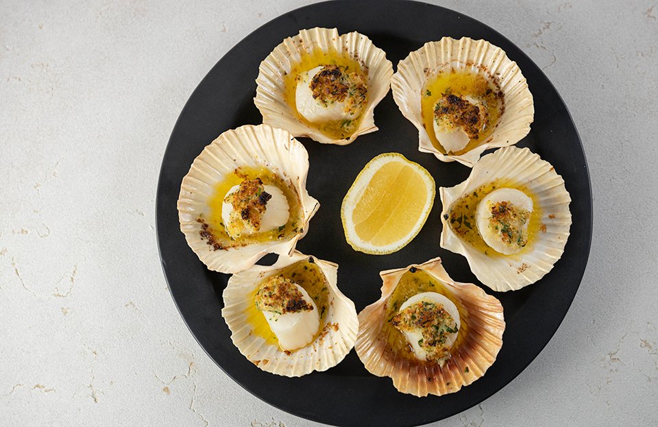 Baked Scallops with Herbs
